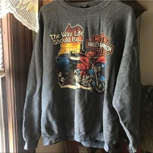 vintage harley davidson crew neck